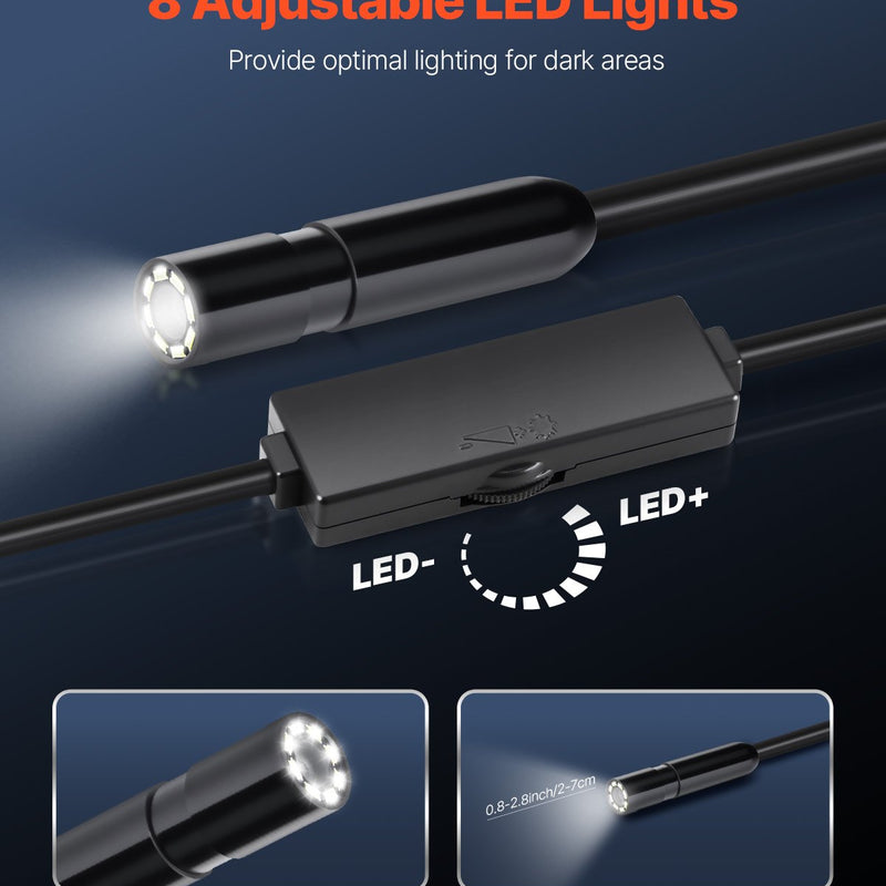 VEVOR endoskopiskā camera 1920P HD boroskops Android un IOS ierīcēm ar 5 m kabeli