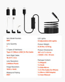 VEVOR endoskopiskā camera 1920P HD boroskops Android un IOS ierīcēm ar 5 m kabeli