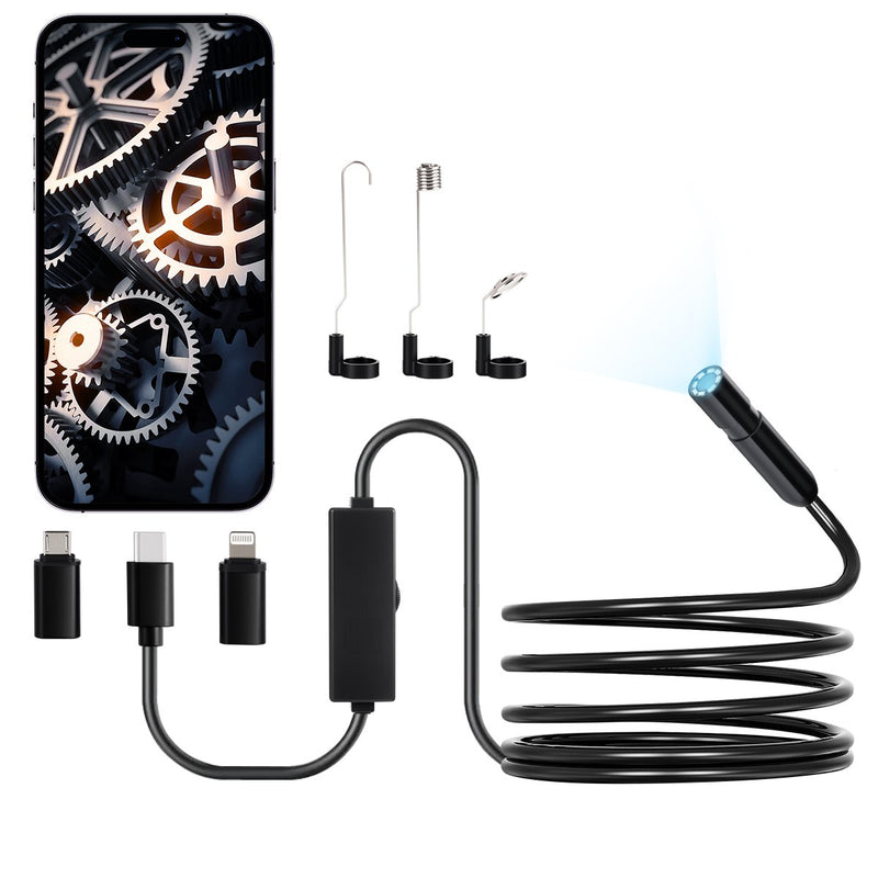 VEVOR endoskopa kamera 1920P HD ar 3 m kabeli Android un iOS ierīcēm