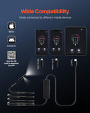 VEVOR divu objektīvu boroskopa endoskopiskā kamera Android, IOS ierīcēm un 3 m čūskas kabelis