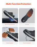 41_VEVOR vīriešu darba kurpes ar tērauda purngalu, platums “Wide”, sportiska stila, amortizētas, vieglas un elpojošas — nodrošinātas drošību industriālā un celtniecības vidē, melnas