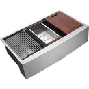 VEVOR Lauku virtuves izlietne, 304 nerūsējošais tērauds, 76 cm, viena bļoda ar paliktni, virsmas uzstādīšana