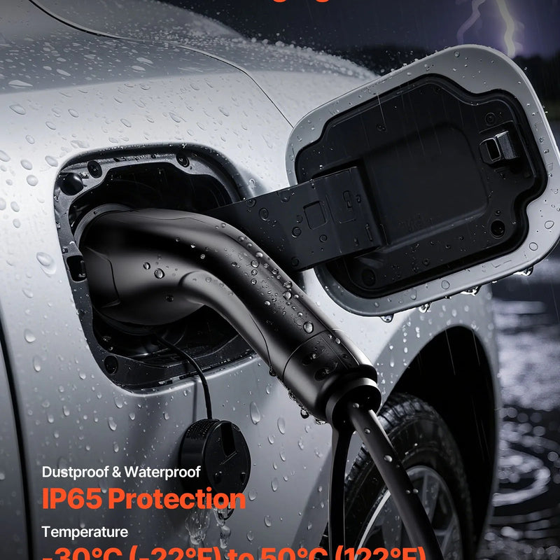 VEVOR elektromobiļu lādētāja pagarinātāja kabelis 16 A, 10 m, līdz 11 kW, saderīgs ar visiem Type 2 elektromobiļu lādētājiem, 3 fāžu AC 480 V 50 Hz, IP65 izturīgs uzlādes kabelis ar pārnēsāšanas somu