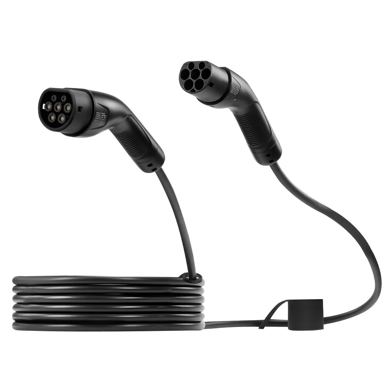 VEVOR elektromobiļu lādētāja pagarinātājs 16 A, 7 m, līdz 11 kW, saderīgs ar visiem Type 2 elektromobiļu lādētājiem, 3 fāžu AC 480 V 50 Hz, IP65 izturīgs uzlādes kabelis ar pārnēsāšanas somu