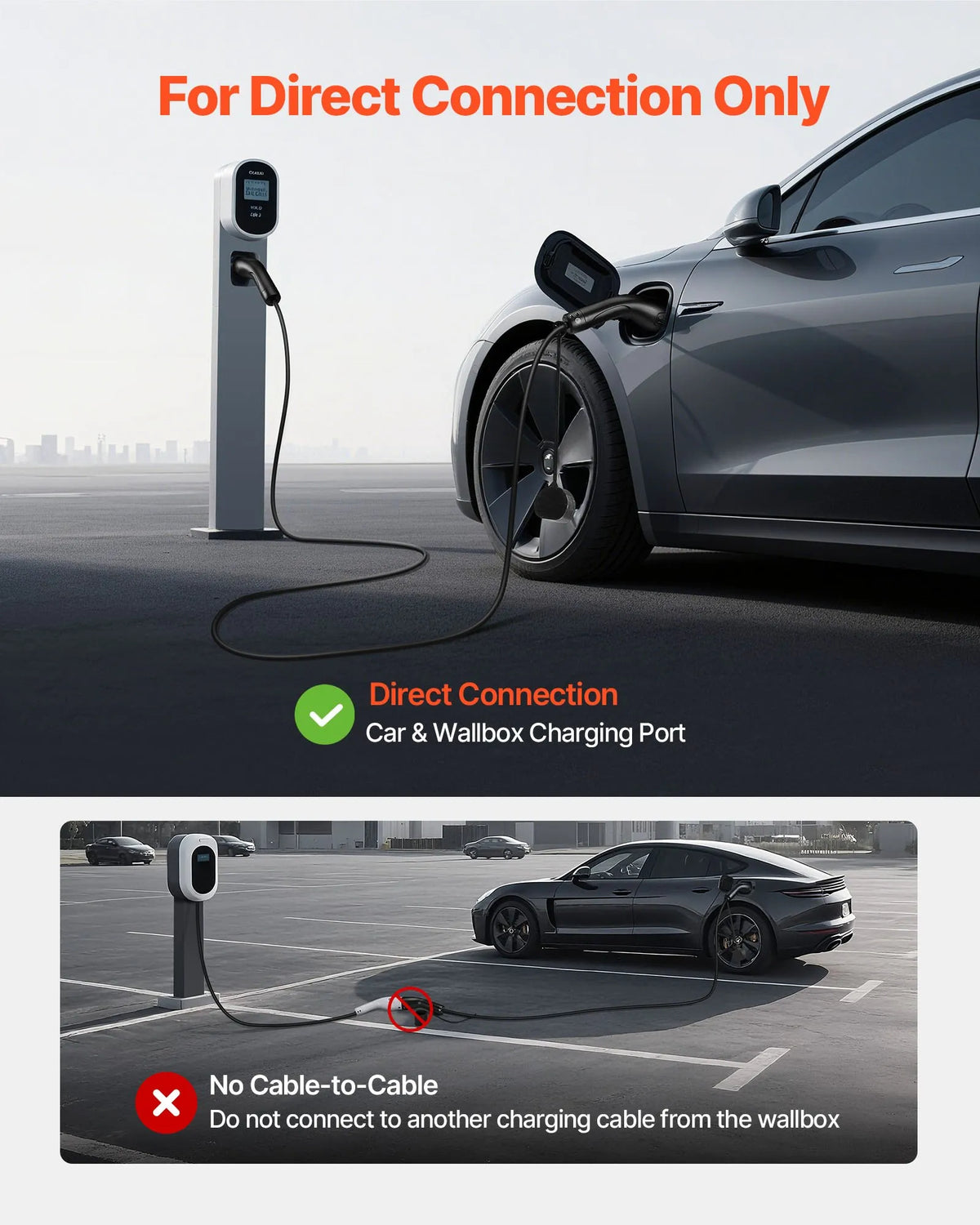 VEVOR elektromobiļu lādētāja pagarinātāja kabelis 32 A, 10 m, līdz 22 kW, saderīgs ar visiem Type 2 elektromobiļu lādētājiem, 3 fāžu AC 480 V 50 Hz, IP65 izturīgs uzlādes kabelis ar pārnēsāšanas somu