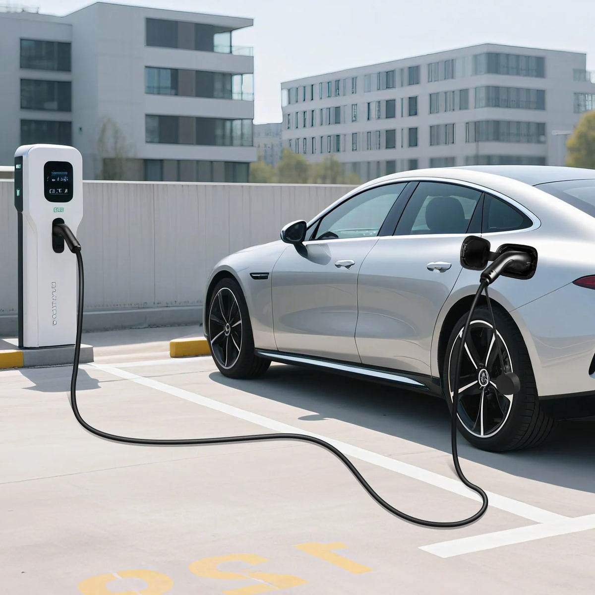 VEVOR elektromobiļu lādētāja pagarinātāja kabelis 32 A, 10 m, līdz 22 kW, saderīgs ar visiem Type 2 elektromobiļu lādētājiem, 3 fāžu AC 480 V 50 Hz, IP65 izturīgs uzlādes kabelis ar pārnēsāšanas somu