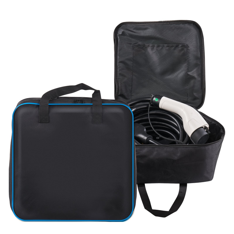 VEVOR pārnēsājamais EV lādētājs, Type 2, 16A, 3.7kW, elektrisko transportlīdzekļu lādētājs ar 8,5 m uzlādes kabeli, CEE 7/7 spraudni, LCD ekrānu, IEC 62196, mājas EV uzlādes stacija ar pārnēsājamo somu un kabeļa turētāju, IP66.