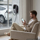VEVOR 7 kW vienfāzes elektroautomobiļu uzlādes stacija ar Type 2 savienotāju, 5 m kabeli, 230 V, 32 A, lietotnes attālināto vadību, LED indikatoru un IP65