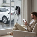 VEVOR 11 kW trīsfāžu elektroautomobiļu uzlādes stacija ar Type 2 savienotāju, CEE 16 A, 400 V, lietotnes vadību, digitālo displeju un IP65