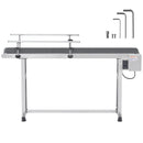 VEVOR lentes konveijers ar regulējamu ātrumu, 1500 × 400 mm konveijera galds, motorizēts nerūsējošā tērauda PVC lentes konveijers marķēšanas un tintes drukas iekārtām ar antistatisku lenti un dubultām aizsargmalām