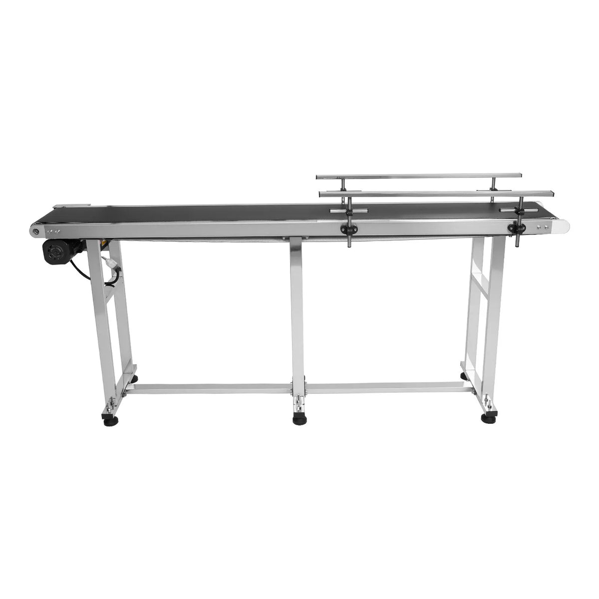 VEVOR Belt Conveyor with Variable Speed, 1800 × 200 mm Conveyor Table, Motorised Stainless Steel PVC Belt Conveyor for Marking and Ink Printing Equipment with Antistatic Belt and Dual Guard Rails