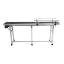 VEVOR lentes konveijers ar regulējamu ātrumu, 1800 × 200 mm konveijera galds, motorizēts nerūsējošā tērauda PVC lentes konveijers marķēšanas un tintes drukas iekārtām ar antistatisku lenti un dubultām aizsargmalām