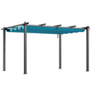 VEVOR 3 x 4 m āra izvelkama lapene ar saulessargu, ar smagās konstrukcijas alumīnija sakausējuma rāmi, zila