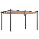 VEVOR 3 x 4 m āra izvelkama lapene ar saulessargu, ar smagās konstrukcijas alumīnija sakausējuma rāmi, bēša