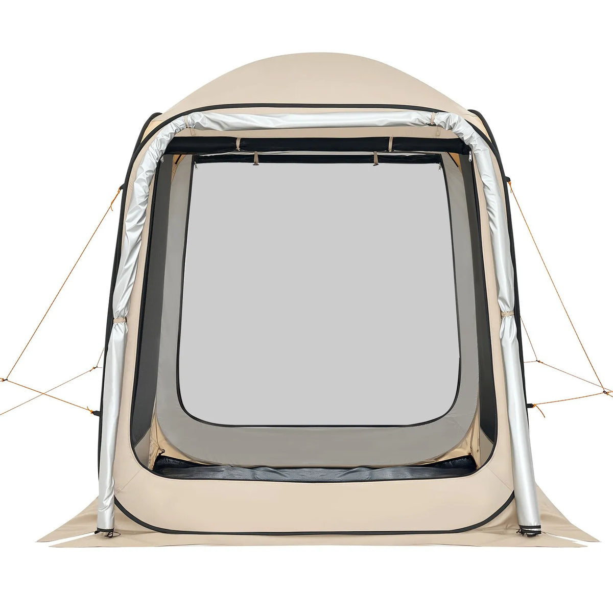 VEVOR sietveida lapene-telts SUV aizmugures durvīm, 183 × 183 × 220 cm, uznirstoša telts 4-6 personām, pārnēsājama nojume ar sieta sāniem un pārnēsāšanas somu, piemērota auto kempingam, dārzam un āra aktivitātēm, bēša