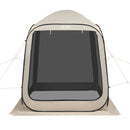 VEVOR sietveida lapene-telts, 183 × 183 × 220 cm, uznirstoša siettelts 4–6 personām, pārnēsājama nojume ar sieta sāniem, zemes mietiņiem un pārnēsāšanas somu, piemērota dārzam, terasei un āra aktivitātēm, bēša