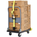 Sprūdrata kravas nostiprināšanas siksnu komplekts, 10 gab., 4 536 kg pārrāvuma izturība, 50,8 mm x 9 m smagās slodzes siksnas ar atsperu stiprinājumiem kravu, sadzīves tehnikas un motociklu drošai nostiprināšanai