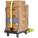 Sprūdrata kravas nostiprināšanas siksnu komplekts, 10 gab., 4 536 kg pārrāvuma izturība, 50,8 mm x 9 m smagās slodzes siksnas ar atsperu stiprinājumiem kravu, sadzīves tehnikas un motociklu drošai nostiprināšanai