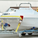 Sprūdrata kravas nostiprināšanas siksnu komplekts, 10 gab., 4 536 kg pārrāvuma izturība, 50,8 mm x 9 m smagās slodzes siksnas ar atsperu stiprinājumiem kravu, sadzīves tehnikas un motociklu drošai nostiprināšanai