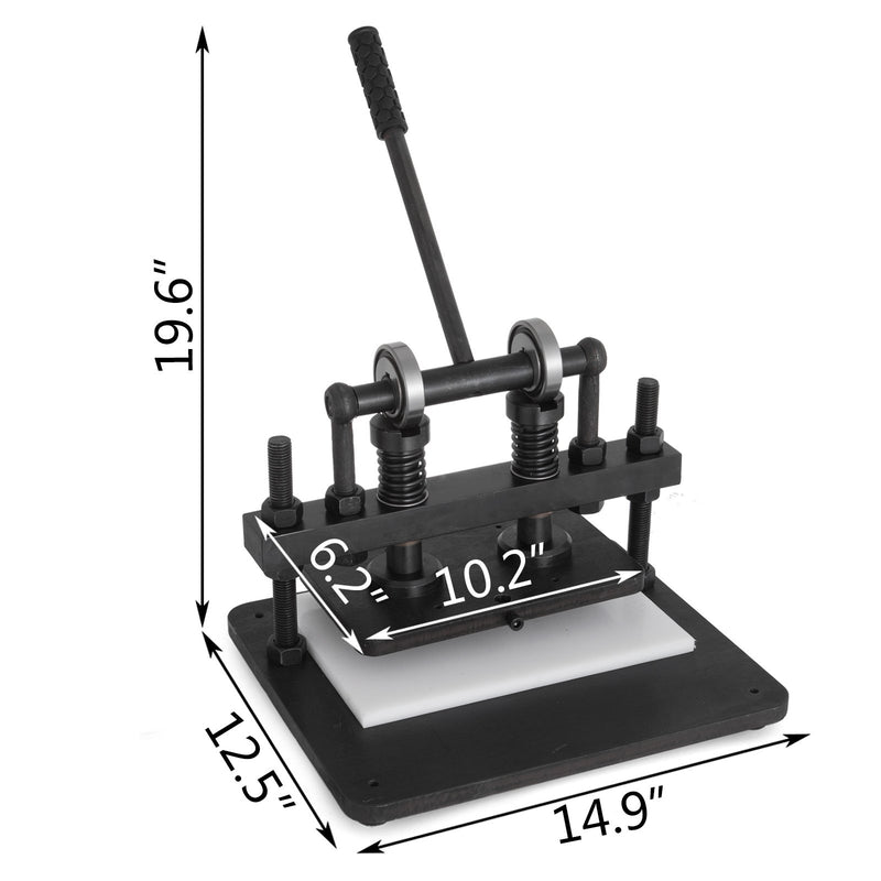 VEVOR Manuālā Ādas Griešanas Mašīna 260 x 150 mm, Smagas Slodzes Ādas Gravēšanas Mašīna, Roku Preses Moldes Ādas Amatniecības Griešanai Dažādiem Materiāliem