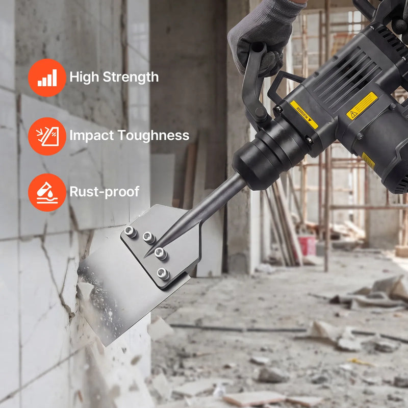 VEVOR SDS Max grīdas skrāpis 630 × 150 mm, kalta uzgalis ar SDS Max kātu, perforatoriem, termiski apstrādāts 40Cr leģētais tērauds lamināta, flīžu un javas noņemšanai