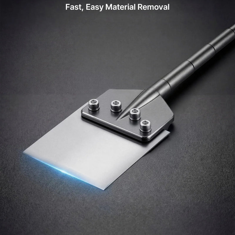 VEVOR SDS Max grīdas skrāpis 630 × 150 mm, kalta uzgalis ar SDS Max kātu, perforatoriem, termiski apstrādāts 40Cr leģētais tērauds lamināta, flīžu un javas noņemšanai