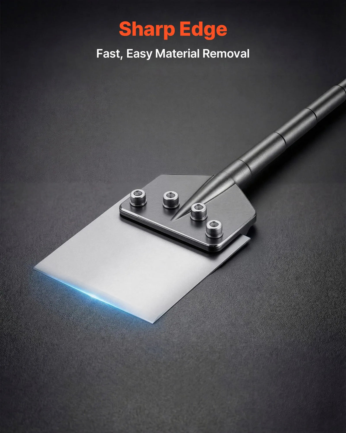 VEVOR SDS Max grīdas skrāpis 630 × 150 mm, kalta uzgalis ar SDS Max kātu, perforatoriem, termiski apstrādāts 40Cr leģētais tērauds lamināta, flīžu un javas noņemšanai