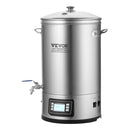 VEVOR elektriskā alus brūvēšanas sistēma, 30 l katls, 304 nerūsējošais tērauds, stikla vāks, rokturis, krāns, elektroniska vadība
