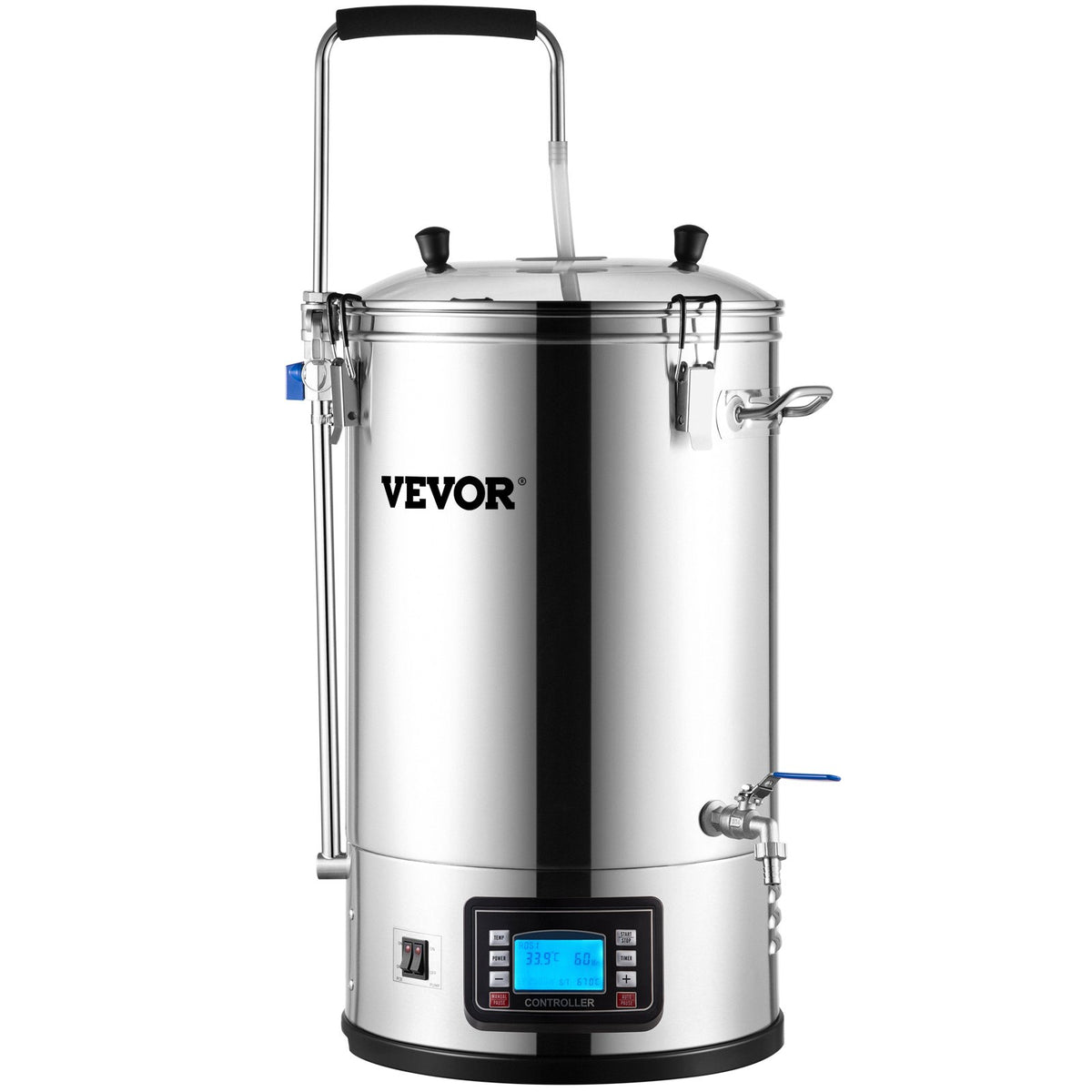 VEVOR Electric Beer Brewing System 30 L, 200–2500 W, with Timer, Circulation Pump and Recipe Memory