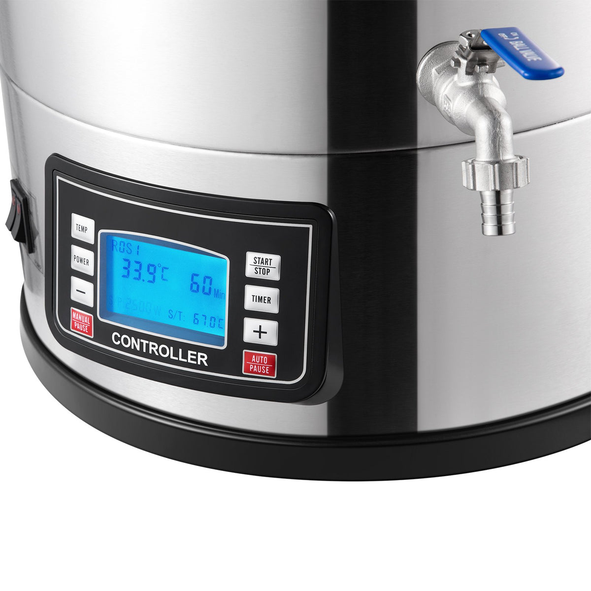 VEVOR Electric Beer Brewing System 30 L, 200–2500 W, with Timer, Circulation Pump and Recipe Memory
