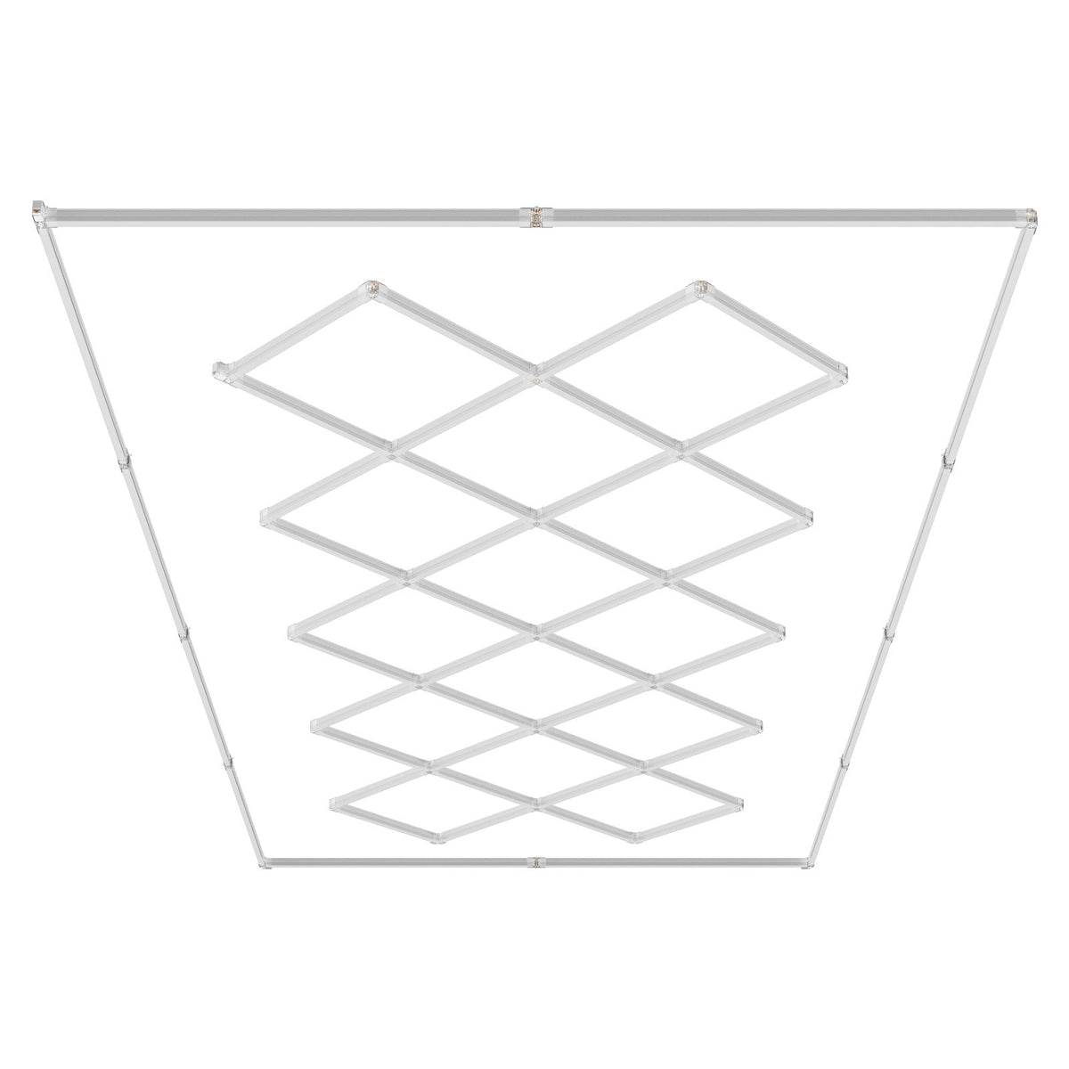 4.8 x 2.4m Square LED Garage Light, 88,000 lm, 14-Section Bright Lighting for Auto Parts Workshops, 4840 x 2433 x 42 mm, Cool White 6500K
