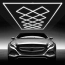 VEVOR квадратный светодиодный гараж, 88 000 лм, 14 секций, светодиодный гараж, автодетализация, 6500K 