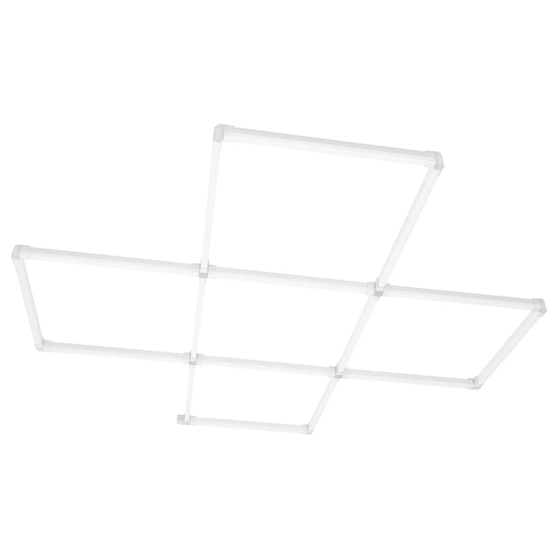 LED garāžas griestu gaismekļi, 22 000 lm, 6500 K, 5 moduļu kvadrātveida sistēma, īpaši spilgts auksti balts apgaismojums darbnīcām, pagrabam, noliktavām, auto kopšanas un detaļu darbnīcām