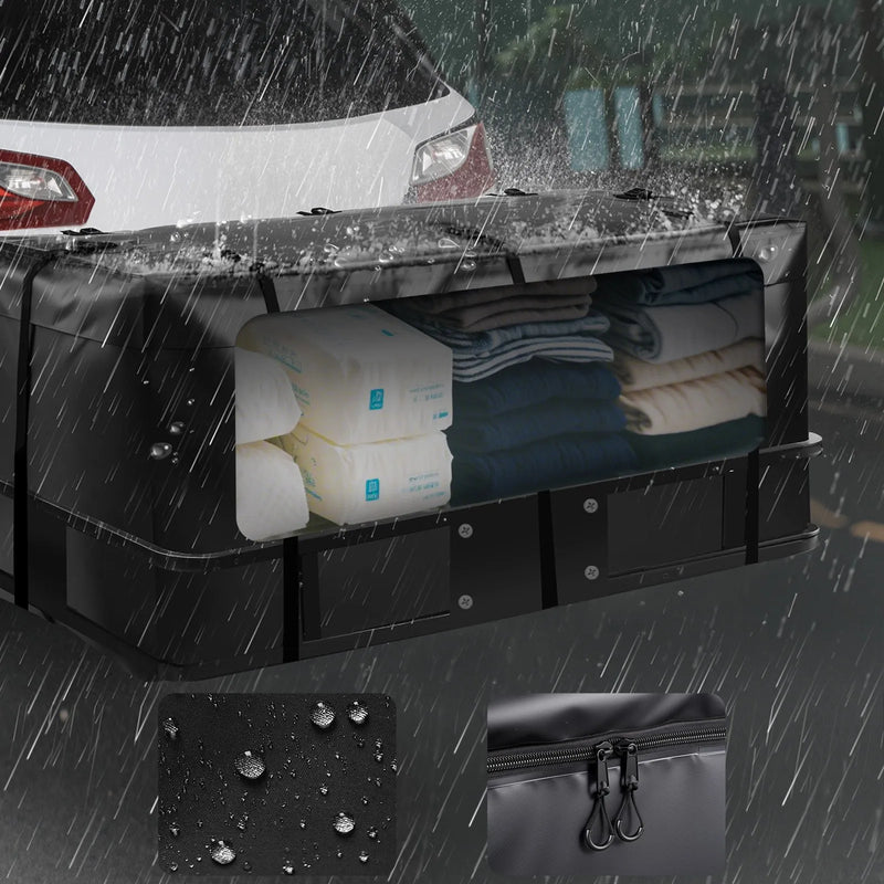 VEVOR piekabes bagāžas soma, ūdensizturīgs 840D PVC, 152 x 61 x 62 cm (566 l), izturīga kravas soma ar 6 pastiprinātām siksnām, piemērota auto un furgonu piekabes bagāžas grozam - ZEMLETES.LV