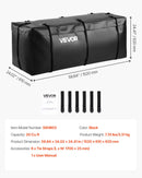 VEVOR piekabes bagāžas soma, ūdensizturīgs 840D PVC, 152 x 61 x 62 cm (566 l), izturīga kravas soma ar 6 pastiprinātām siksnām, piemērota auto un furgonu piekabes bagāžas grozam - ZEMLETES.LV