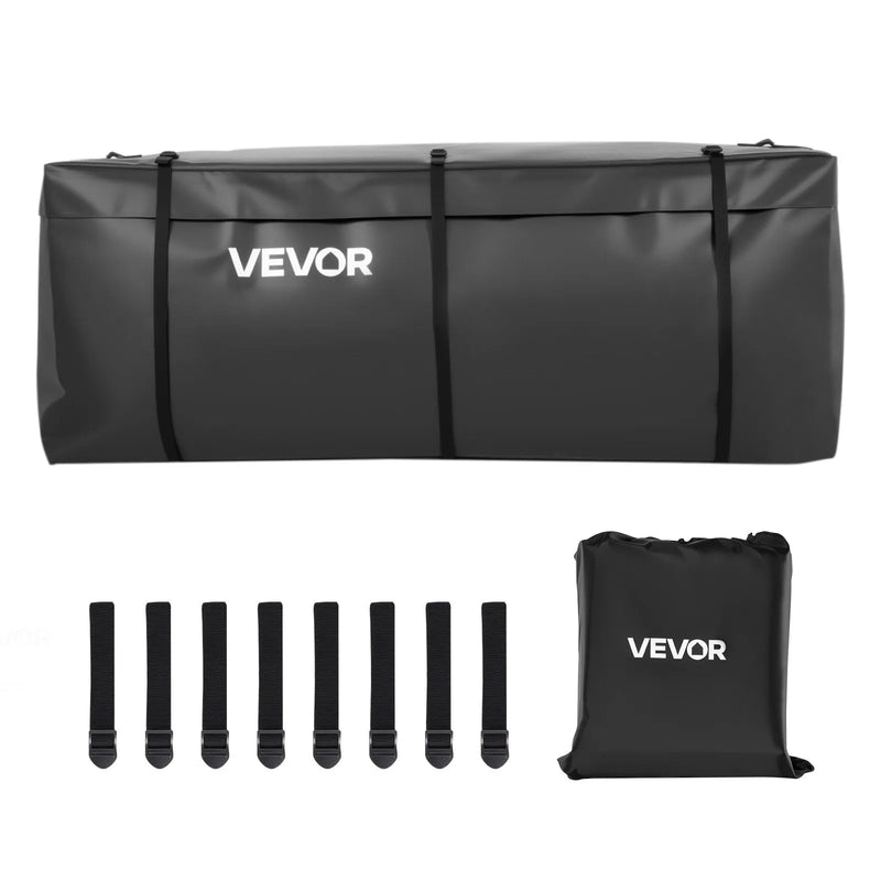 VEVOR piekabes bagāžas soma, ūdensizturīgs 840D PVC, 152 x 61 x 61 cm (566 l), izturīga kravas soma ar 8 pastiprinātām siksnām, piemērota auto un furgonu piekabes bagāžas grozam - ZEMLETES.LV