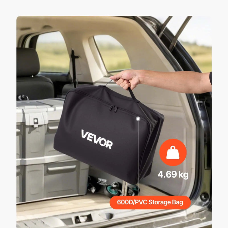 VEVOR piekabes bagāžas soma, ūdensizturīgs 840D PVC, 152 x 61 x 78 cm (708 l), izturīga kravas soma ar pastiprinātām siksnām, piemērota auto, SUV un furgonu piekabes bagāžas grozam - ZEMLETES.LV