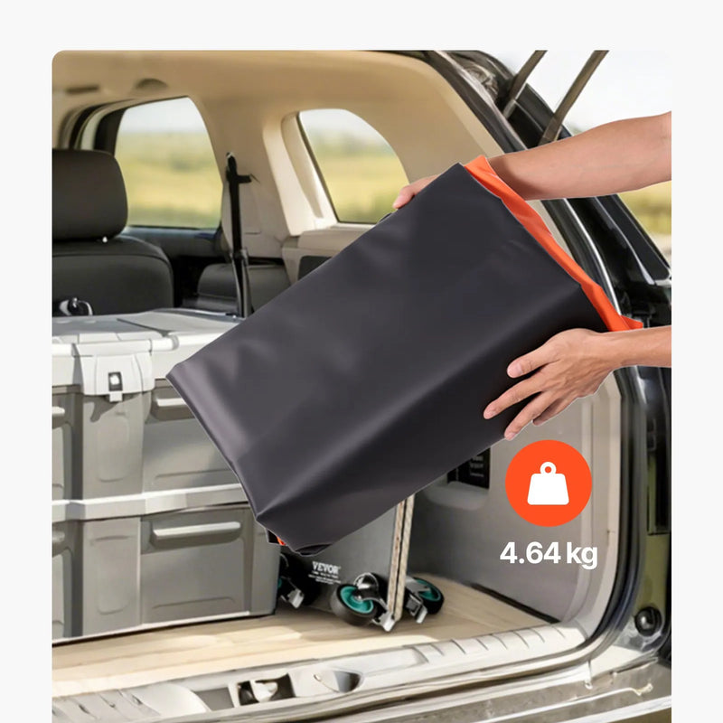 VEVOR kravas kastes bagāžas soma, ūdensizturīgs 840D PVC, 130 x 102 x 55 cm (736 l), izturīga kravas soma ar 4 elastīgām stiprinājuma auklām ar āķiem, piemērota SUV un pikapiem - ZEMLETES.LV