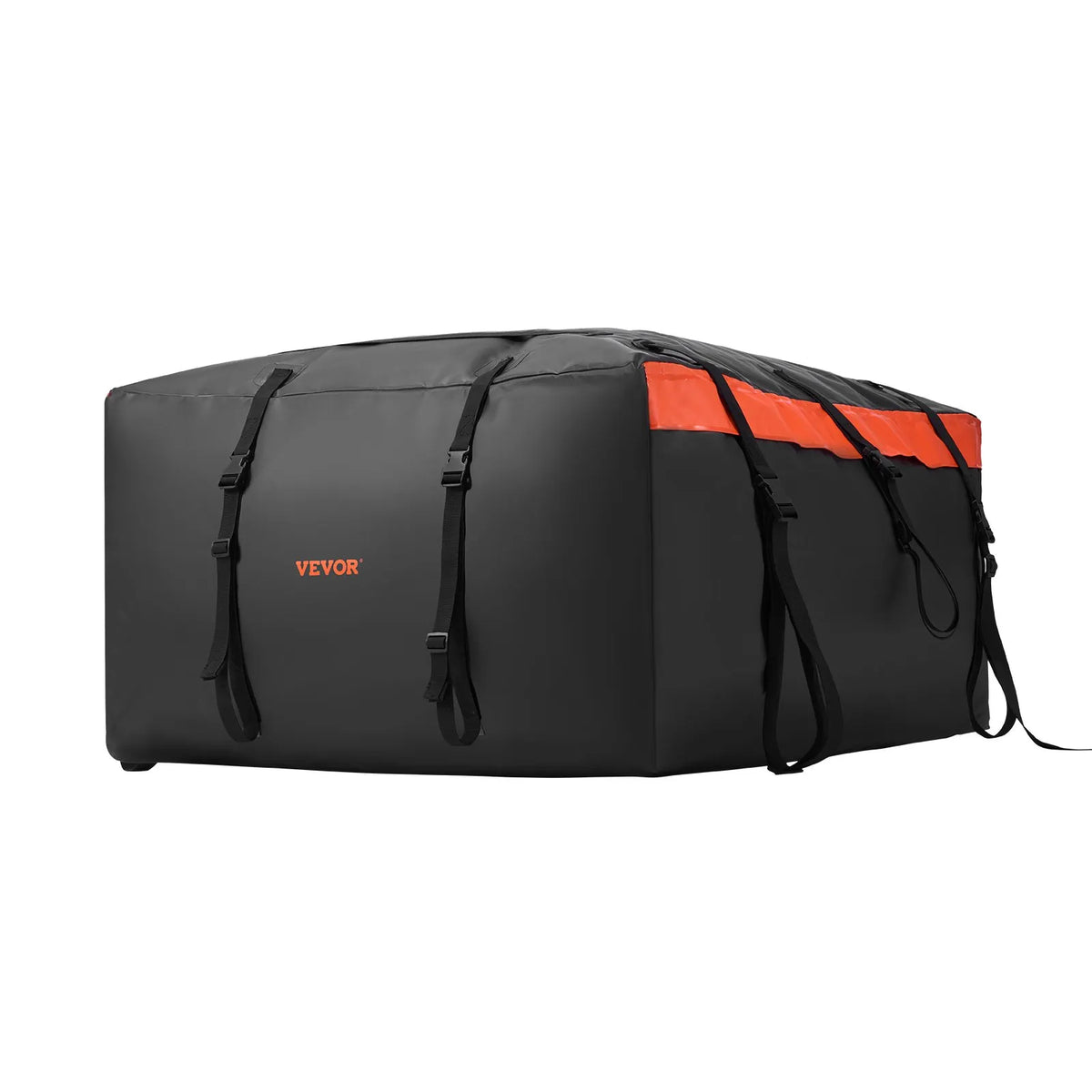 VEVOR auto jumta bagāžas soma 23 kubikpēdas (~651 l), izturīga 840D PVC 100% ūdensizturīga jumta kravas soma visiem auto ar vai bez jumta reliņiem, ar slēdzeni, pretslīdes paklāju un 6 durvju āķiem - ZEMLETES.LV