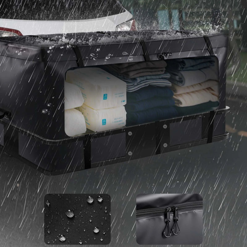 VEVOR piekabes bagāžas soma, ūdensizturīgs 840D PVC, 153 x 61 x 91 cm (850 l), izturīga kravas soma ar pastiprinātām siksnām, piemērota auto, SUV un furgonu piekabes bagāžas grozam - ZEMLETES.LV