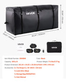 VEVOR piekabes bagāžas soma, ūdensizturīgs 840D PVC, 153 x 61 x 91 cm (850 l), izturīga kravas soma ar pastiprinātām siksnām, piemērota auto, SUV un furgonu piekabes bagāžas grozam - ZEMLETES.LV