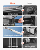 VEVOR portatīvais dīzeļsildītājs 8 kW, DC 12V/24V ar Bluetooth lietotni, tālvadības pulti un LCD ekrānu, integrētā konstrukcija ar ratiņu dizainu un 5 L degvielas tvertni kravas auto, furgoniem, kemperiem un treileriem