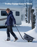 VEVOR portatīvais dīzeļsildītājs 8 kW, DC 12V/24V ar Bluetooth lietotni, tālvadības pulti un LCD ekrānu, integrētā konstrukcija ar ratiņu dizainu un 5 L degvielas tvertni kravas auto, furgoniem, kemperiem un treileriem