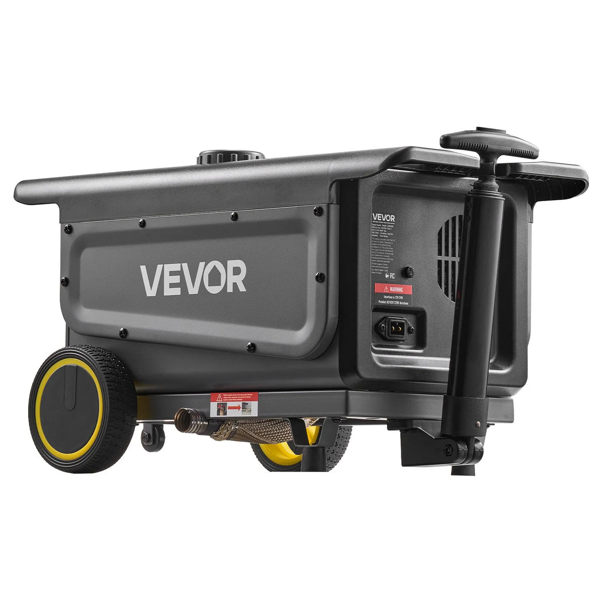 12V 8 kW VEVOR dīzeļa krāsniņa viss vienā uz ratiņiem – Bluetooth, pults, 5 l tvertne