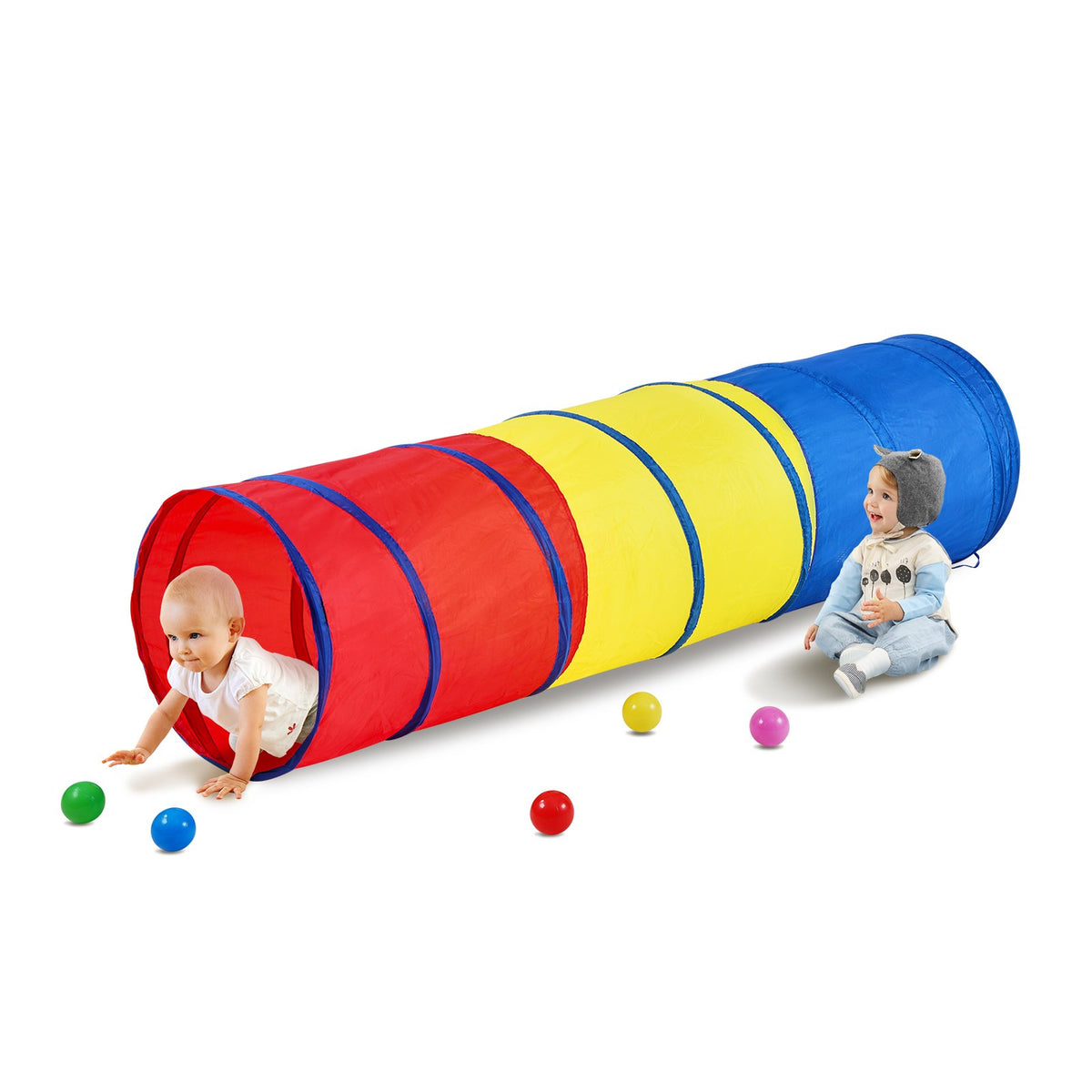 VEVOR Children's Crawling Tunnel, Foldable Pop-Up, Colourful