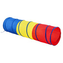 VEVOR Bērnu Rāpošanas Tunelis-Telts - Krāsaina, salokāma pop-up rotaļlieta bērniem un mājdzīvniekiem, ideāla dāvana zēniem un meitenēm iekštelpu un āra spēlēm (sarkanā/dzeltenā/zilā, multikolora)