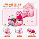 VEVOR 3 in 1 Bērnu Spēļu Telts ar Tuneli Meitenēm, Zēniem, Bērniem un Mazulim, Iekštelpu/Āra Pop-Up Spēļu Māja ar Pārnēsāšanas Somu un Siksnām