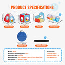 VEVOR 5-in-1 Bērnu Spēļu Telts ar Tuneli un Basketbola Grozu, Iekštelpu/Āra Pop-Up Spēļu Māja ar Pārnēsāšanas Somu un Siksnām, Sarkanā/Dzeltenā/Zilā Krāsā