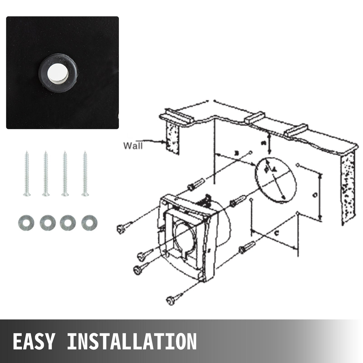 VEVOR 12 Inch Industrial Ventilation Exhaust Fan with Metal Axial Design (300MM/12 Inch)