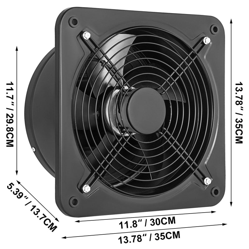 VEVOR 12 collu industriālais ventilācijas izplūdes ventilators ar metāla asiālo dizainu (300MM/12 collas)